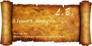 Lippert Beatrix névjegykártya